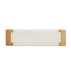 Banc de salle à manger en bois de chêne naturel au design tissé, banc de lit, banc d'entrée, pour salle à manger, chambre, salle de bain