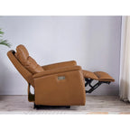 Fauteuil inclinable en cuir pleine fleur Hydeline Logan Power avec appuie-tête motorisé