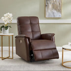 Fauteuil inclinable en cuir pleine fleur Hydeline Logan Power avec appuie-tête motorisé