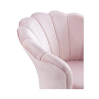 Fauteuil crapaud en velours avec dossier festonné et pieds en métal