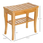 Longue banquette de douche en bambou