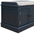Banc de rangement d'entrée avec 4 portes et étagères réglables
