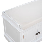 Banc de rangement d'entrée avec 4 portes et étagères réglables