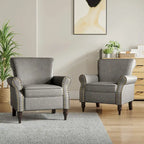Fauteuil d'appoint en similicuir avec clous décoratifs