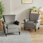 Fauteuil d'appoint en similicuir avec clous décoratifs