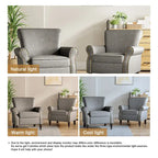 Fauteuil d'appoint en similicuir avec clous décoratifs