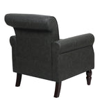 Fauteuil d'appoint en similicuir avec clous décoratifs