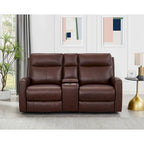 Causeuse inclinable électrique avec appuie-tête Hydeline Vienna Zero Gravity en cuir pleine fleur avec console