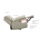 Causeuse inclinable électrique avec appuie-tête Hydeline Vienna Zero Gravity en cuir pleine fleur avec console