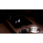 Causeuse inclinable électrique avec appuie-tête Hydeline Vienna Zero Gravity en cuir pleine fleur avec console