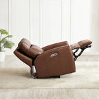 Causeuse inclinable électrique avec appuie-tête Hydeline Vienna Zero Gravity en cuir pleine fleur avec console