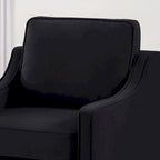 Fauteuil, canapé simple de salon avec pieds en bois, fauteuil d'appoint en velours rembourré