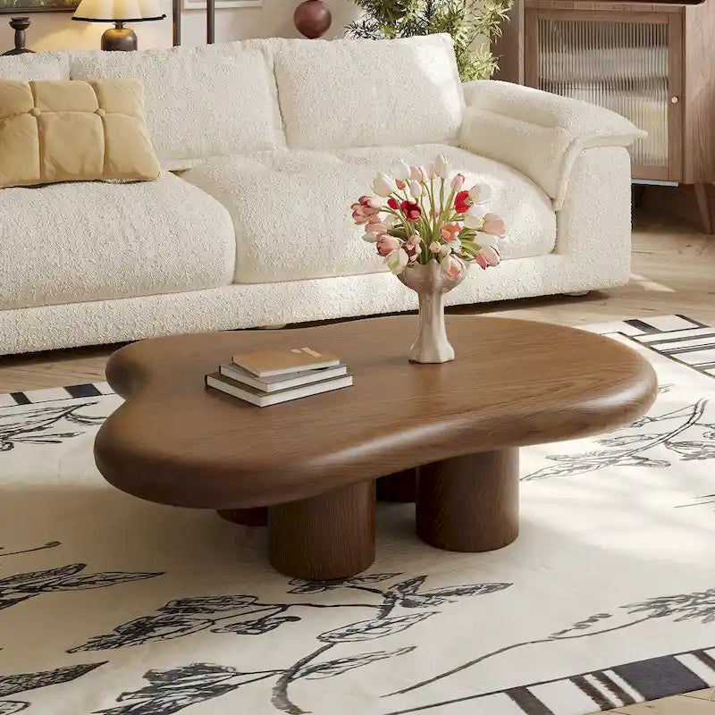 48.43 Table basse moderne en forme de nuage pour salon, table basse à 4 pieds - 48.4