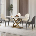 63 Table à manger, table à manger moderne pour 6 personnes