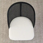 Chaise de salle à manger haute en rotin bouclé