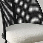 Chaise de salle à manger haute en rotin bouclé
