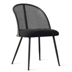 Chaise de salle à manger haute en rotin bouclé