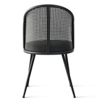 Chaise de salle à manger haute en rotin bouclé