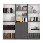 Bibliothèque à 5 étagères et armoire de 74 po de largeur