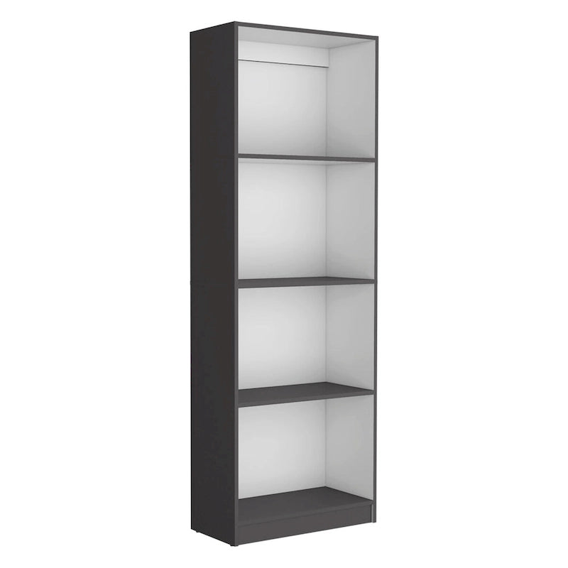 Bibliothèque à 5 étagères et armoire de 74 po de largeur