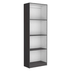 Bibliothèque à 5 étagères et armoire de 74 po de largeur