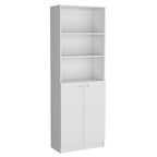 Bibliothèque à 5 étagères et armoire de 74 po de largeur