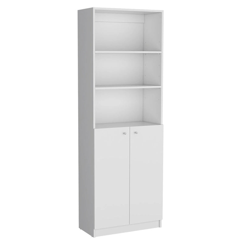 Bibliothèque à 5 étagères et armoire de 74 po de largeur