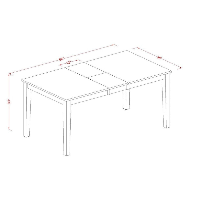 Ensemble de salle à manger East West Furniture comprenant une table rectangulaire et des chaises de salle à manger avec un banc (options de type de siège de chaise)