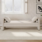 Lit de repos moderne rembourré avec oreillers, petit lit de jour simple pour salons