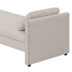 Lit de repos moderne rembourré avec oreillers, petit lit de jour simple pour salons