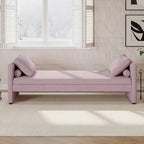 Lit de repos moderne rembourré avec oreillers, petit lit de jour simple pour salons