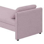 Lit de repos moderne rembourré avec oreillers, petit lit de jour simple pour salons